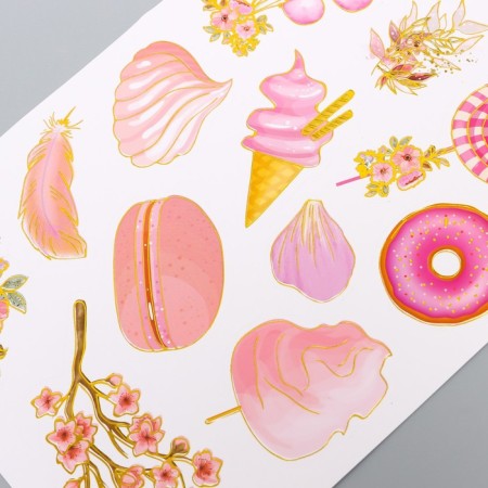 Stickers Paper "Sweets" set 2 sheets 20x15 cm-1