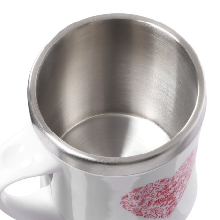 Thermal circle, 350 ml, lifestyle "Happiness in moments", retains heat 3 hours, white-6