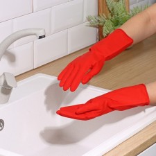 Gloves of household rubber shares, size S, 40 g, color mix