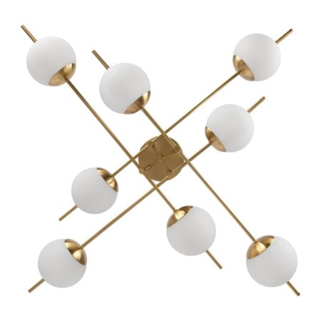 Suspended lamp 60W, 8XE27, 40x90 cm, brass-8