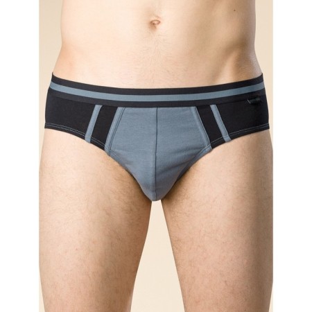 Men's panties, size 48, gray, black, 2 pcs-1