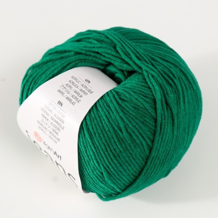 Yarn "jeans" 55% cotton, 45% acrylic 160m/50g (52 green)-1