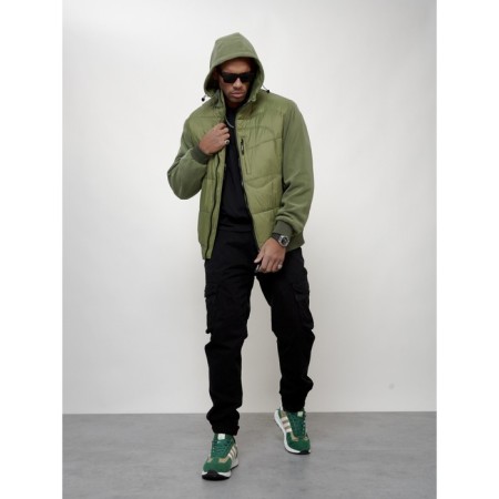 Sports male jacket, size 52, green color-7