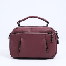 Bag Cross-Bodi with a zipper, pink color
