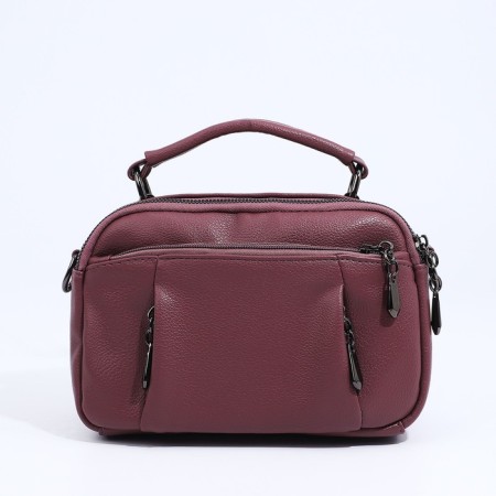 Bag Cross-Bodi with a zipper, pink color