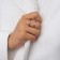 Ring Metal "Trend" three stripes, craters, color gold, dimensionless
