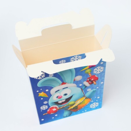 New Year. Gift box New Year's gift Chrome "Smeshariki" License 17 x 6.8 x 20.8 cm (+4 cm).-3