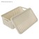 Storage basket with a “knitting” lid, 3 l, 26.5 × 15 × 10 cm, white color