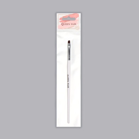 Brush for extensing and design of nails, beveled, 17.5 cm, d = 5 × 4 mm, white color-3
