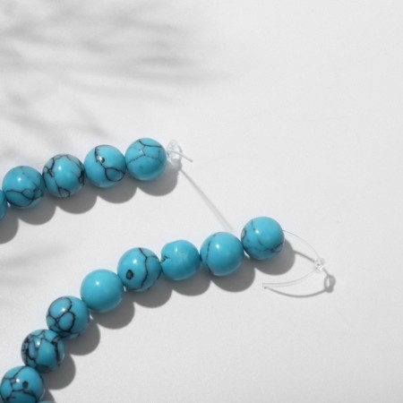 Beads on threads ball No. 8 "Biryuza New", 38 cm-2