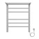 Terminus heated towel rail "Aurora" P6, 450x600 mm, on the right, white matte