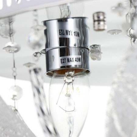 Svetogor chandelier "Drops" 4x60W E27 LED lighting chrome40x40cm-12
