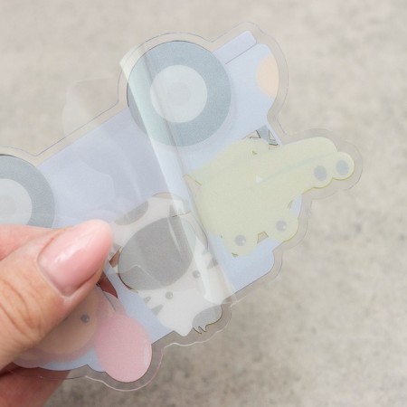 A set of double hooks of self -adhesive "animals", 2 pcs, drawing mix-4