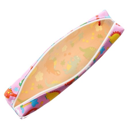 School Penal on the zipper Calligrata "dinosaurs", pink-3