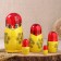Matryoshka "Lydia", red scarf, 5 puppet, 18 cm, mix