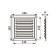 Ventilation grate Zein luxury RM1212, 125 x 125 mm, with a grid, metal, white