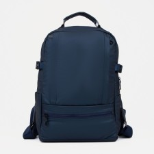 Women's backpack made of artificial leather with lightning, blue color