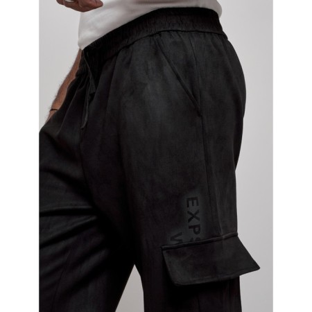 Joggers are sports male, size 56, black color-13