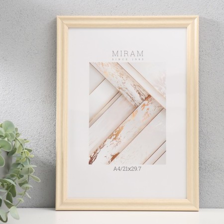 Photo frame Plastic "Mira" 21x29.7 cm, (A4) 640246-A4, beige (plastic screen)