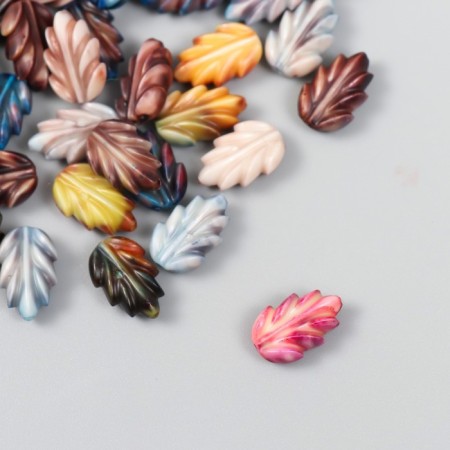 Beads for creativity "Vintage. Leaflets" set of 15 grams 0.4x0.9x1.4 cm-1