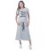 Female suitable costume, size 44, color gray-melange