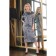 Female dress, size 44, gray color, blue