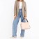 Female bag with lightning, medium size, beige color