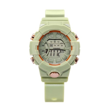 Watches electronic watches, silicone strap, green-2
