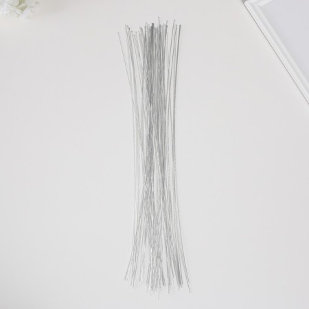 Wire for the manufacture of artificial colors "silver" 40 cm section 0.07 mm