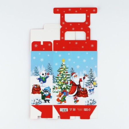 Gift box New Year's Folding with 3D effect "New Year's bus", 18 x 15 x 7.5 cm, New Year-6