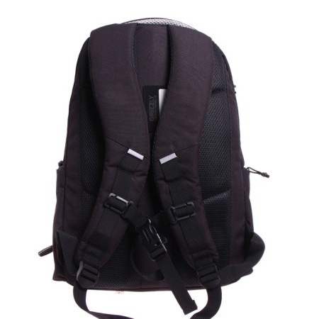 Youth backpack 44 x 28 x 23 cm, ergonomic back, laptop compartment, Grizzly 335, black/gray RU-335-3_3-4
