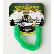 Elastic band Fishing Fishing Gum No. 1, 1.5 mm, in a coil, 10 m, green color/transparent