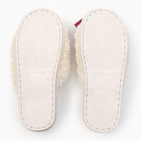 Women's slippers with an open nose, size 38-39, burgundy bow-3