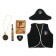 A set of pirate "Karam", 6 items: a hat, a vest, an overshadow, an order, a telescope, a code