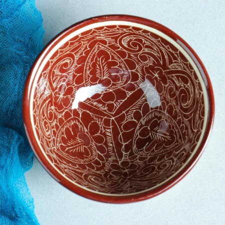 Set of Tea Rishtan Ceramics "Patterns", 9 objects, (kettle 0.8 l, Piales 0.3 l)-7