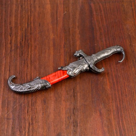 Souvenir knife, 23 cm handle in the shape of a dragon-1