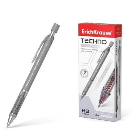 Mechanical pencil with Erichkrause "Techno", NV, Grifel D = 0.9 mm, in the box, mix
