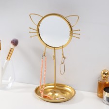 Souvenir Metal with a mirror stand for jewelry 