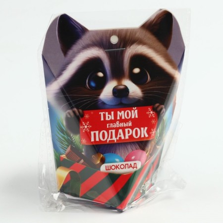 New Year! Milk chocolate "Raccoon", 5 g x 4 pcs-6
