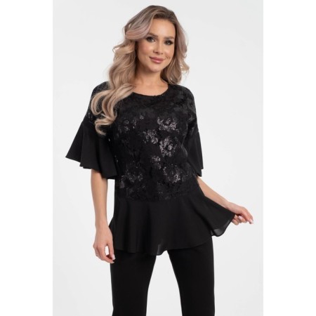 Female blouse, size 42, black color-2