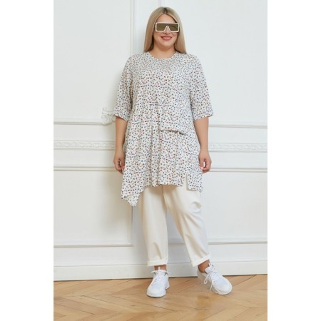 Women's tunic, size 58, white color-1