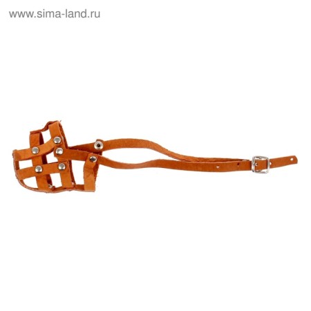 Muzzle leather mesh No. 0, dachshund (length on the nose is 4.5 cm, muzzle 14 cm), black-4