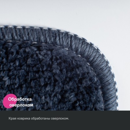 A set of mats for the bathroom IDDIS, 65x45 cm, 45x45 cm, microfiber, blue color-5