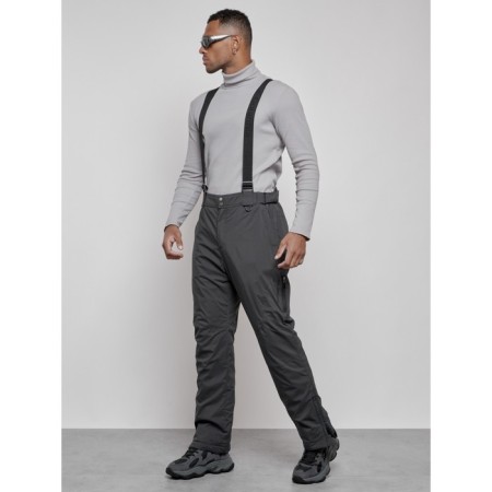 Semi-combinezone ski insulated male winter, size 50, dark gray color-1