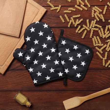 Set kitchen stars mittens-output 20x28cm, severity 17x17cm, 35% x/l, 65% of the p/e-7