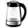 Electric kettle Brayer BR1012BK, glass, 1.7 l, 2200 watts, black-silver