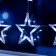 Garland "fringe" 2.4 × 0.9 m with nozzles "Stars", IP20, Transparent thread, 138 LED, glow white, 8 modes, 220 V