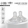 Nipple for a bottle, +3 months, 2pcs., Middle stream, Natural, Throat 50mm