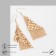 Hanging earrings "rhombus" disco, color gold, 7.5 cm
