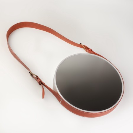 Wall mirror "entourage", D mirror surface 28.5 cm, golden/black color-2